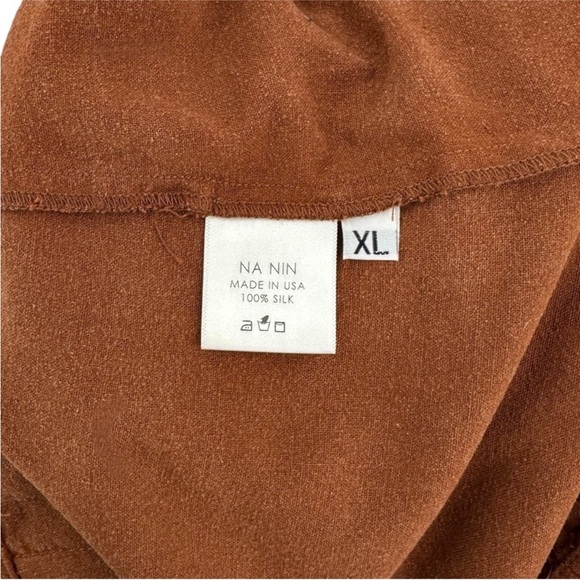 Na Nin raw silk, Tan Maxi Wrap Skirt - Picture 7 of 12